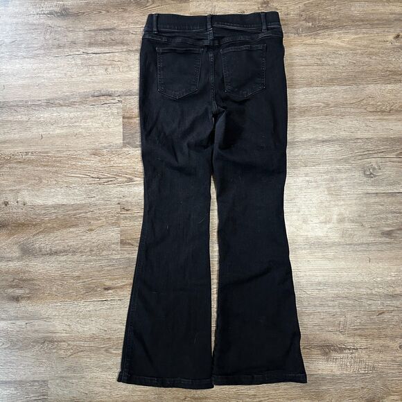 Spanx Pull-on Stretch SpanxShape EveryWear Flare Jeans Medium Petite Black Mid - Picture 2 of 5